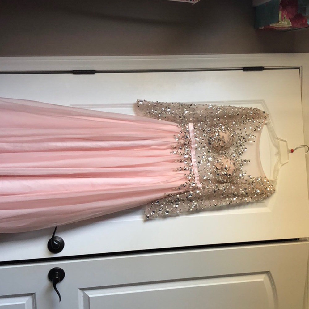 PINK PROM DRESS- WORN ONCE. CUSTOM